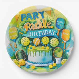 Assiettes En Carton Pickleball Anniversaire thème