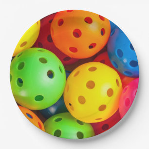 Assiettes En Carton Pickleball coloré