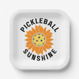 Assiettes En Carton Pickleball soleil