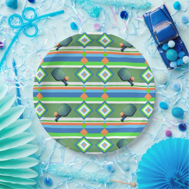 Assiettes En Carton Pickleball Summer Pickleball Party Potluck Cookout (Fête)