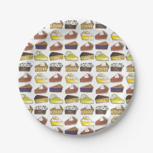 Assiettes En Carton Pie Slice Pomme Citrouille Banane clé Lime Blueber