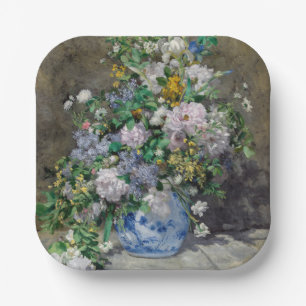 Assiettes En Carton Pierre-Auguste Renoir - Bouquet de printemps