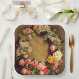 Assiettes En Carton Pierre-Auguste Renoir - Couronne des Roses