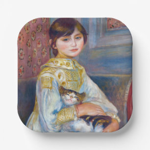 Assiettes En Carton Pierre-Auguste Renoir - Enfant avec chat