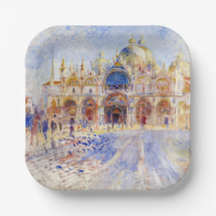 Assiettes En Carton Pierre-Auguste Renoir - Venise, Piazza San Marco