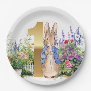 Assiettes En Carton Pierre le jardin de fleurs de lapin Premier annive