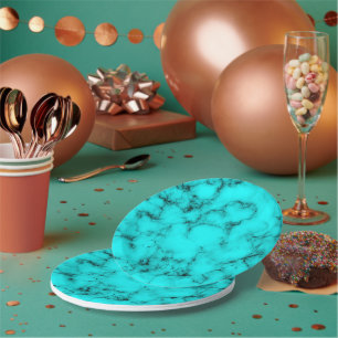Assiettes En Carton Pierre occidentale Turquoise motif de bijoux Sud