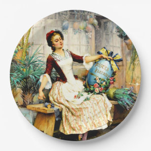 Assiettes En Carton Pierre Outin - Oeuf de Pâques, peinture d'art