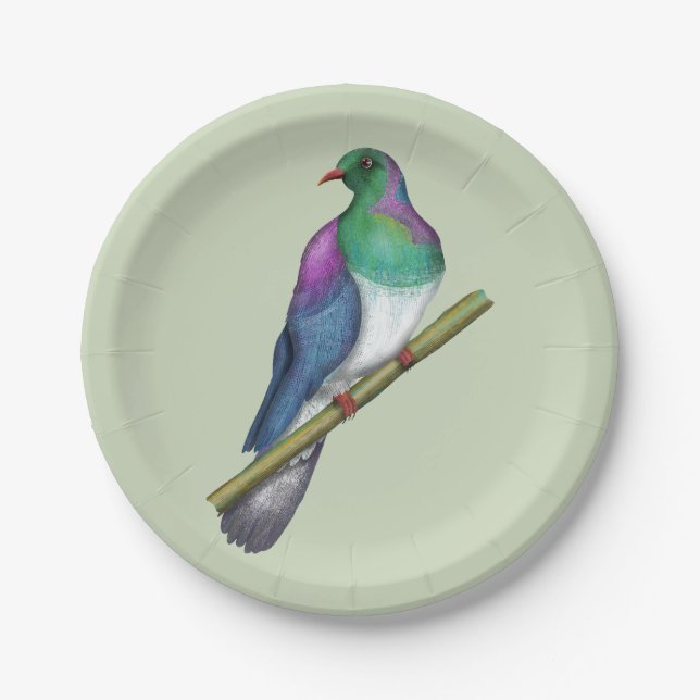 Assiettes En Carton Pigeon de Kereru Wood (Devant)