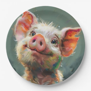 Assiettes En Carton Piglet