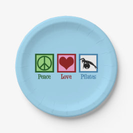 Assiettes En Carton Pilates Peace Love