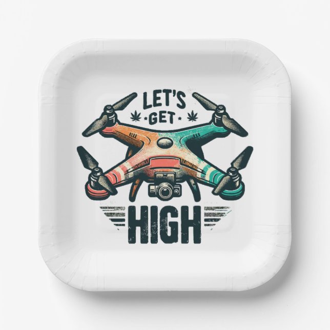 Assiettes En Carton Pilote de drone (Recto)