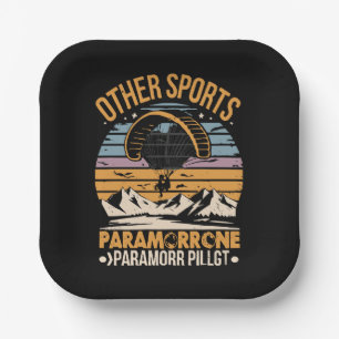 Assiettes En Carton Pilote de paramoteur Paramotoring