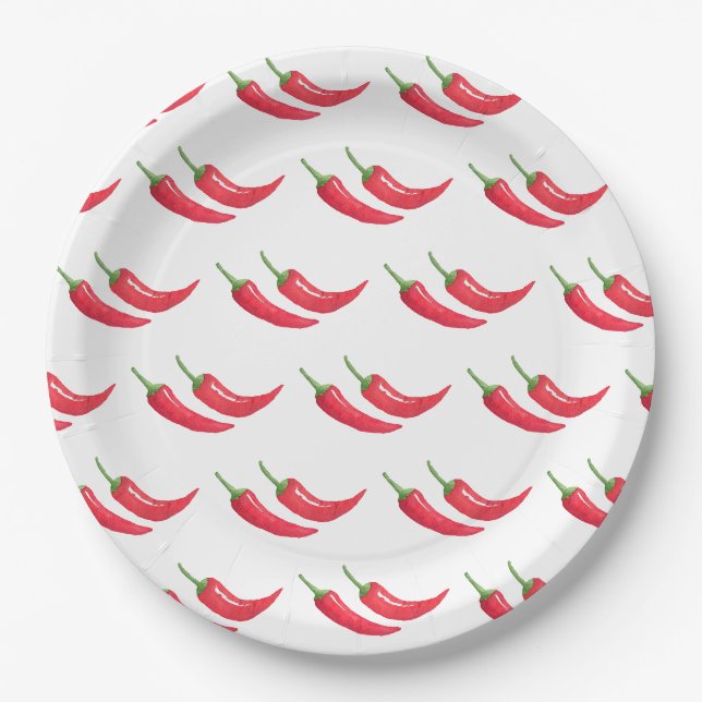 Assiettes En Carton Piment (Devant)
