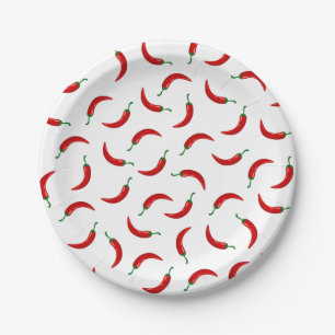 Assiettes En Carton Piments piment chaud rouge