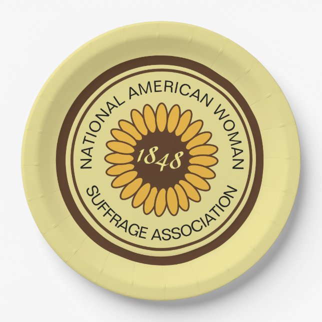 Assiettes En Carton Pin historique de suffragette de NAWSA Commorative (Devant)