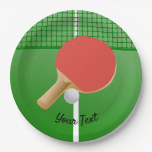 Assiettes En Carton Ping Pong Table Tennis Design Plaques en papier