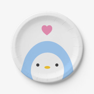 Assiettes En Carton Pingouin en Aimer Plaque de papier