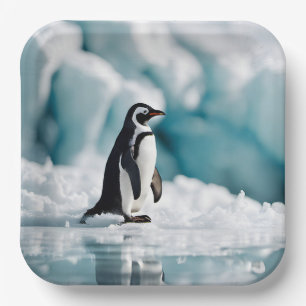 Assiettes En Carton Pingouin Sur Iceberg