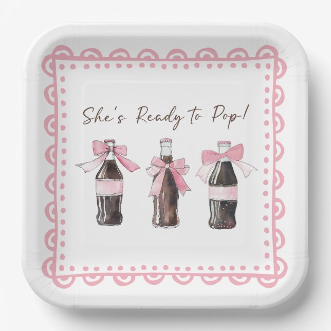 Assiettes En Carton Pink Baby Soda Ready to POP  (Recto)
