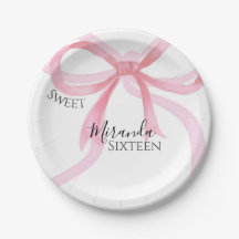Pink Bow Sweet Sixteen Birthday