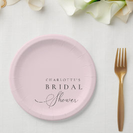 Assiettes En Carton Pink Bridal Shower 