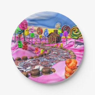 Assiettes En Carton Pink Candyland -