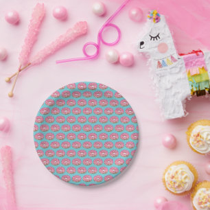Assiettes En Carton Pink Donut Doughnut Anniversaire Fête Petit déjeun