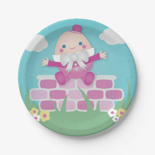 Assiettes En Carton Pink mignon Baby shower vide