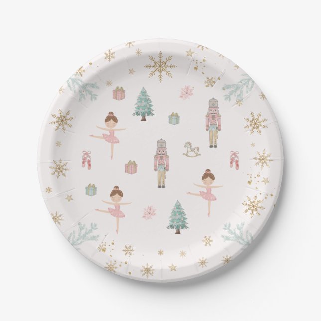 Assiettes En Carton Pink Nutcracker Ballet Birthday Paper Plates (Devant)