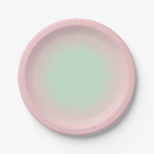 Assiettes En Carton Pink ombre