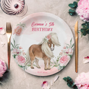Assiettes En Carton Pink poney anniversaire giddy up cowgirl party