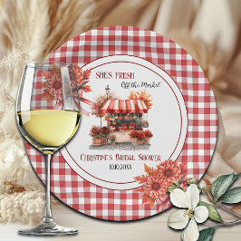 Assiettes En Carton Pique-nique champêtre Gingham Shower de mariage 