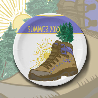 Assiettes En Carton Pique-nique de camping personnalisé pour randonneu