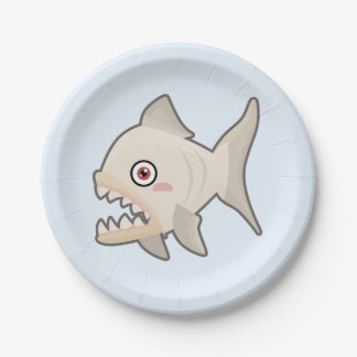 Assiettes En Carton Piranha de Kawaii