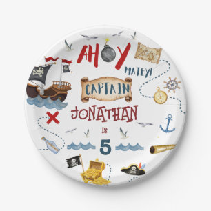 Assiettes En Carton Pirate Kids fête de pirate anniversaire