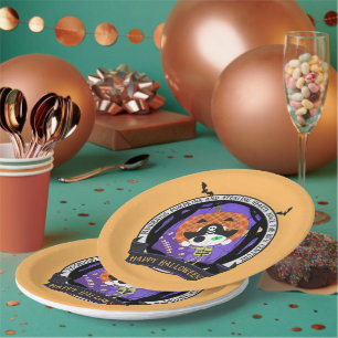 Assiettes En Carton Pirate Skeleton Cat
