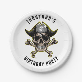 Assiettes En Carton Pirate thème fête adulte ANNIVERSAIRE BLANC