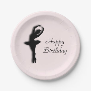 Assiettes En Carton Pirouette de Ballerina en vert jardin