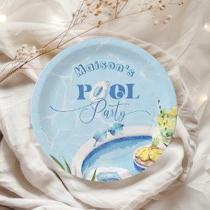 Assiettes En Carton Piscine pour enfants fête d'anniversaire piscine b