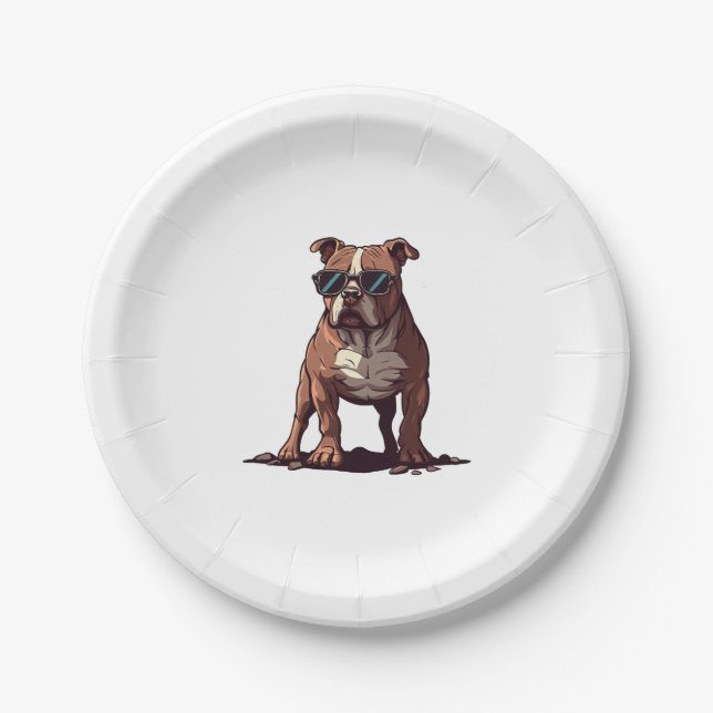 Assiettes En Carton Pitbull L'Agent Secret Service (Devant)