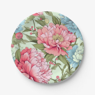 Assiettes En Carton Pivoines taïwanaises