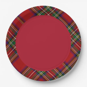 Assiettes En Carton PixDezines Plaque de papier Tartan écossais McLean