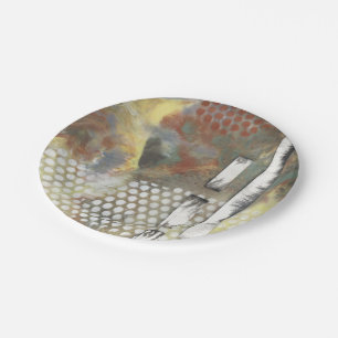 Assiettes En Carton Pixels marbrés II