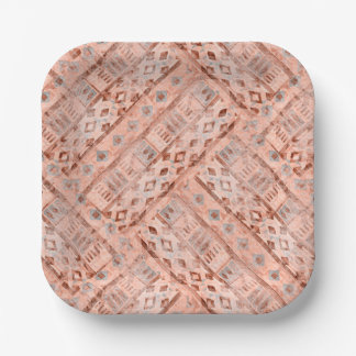 Assiettes En Carton Pixie monochrome ethnique