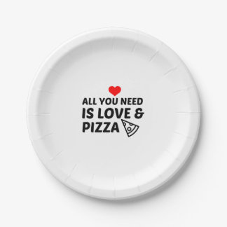 ASSIETTES EN CARTON PIZA ET AMOUR