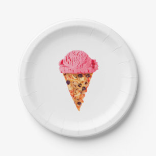 Assiettes En Carton Pizza à la crème glacée