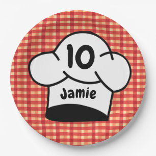 Assiettes En Carton Pizza Chef Anniversaire de enfant Party