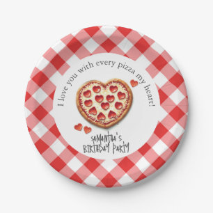 Assiettes En Carton Pizza fête d'anniversaire