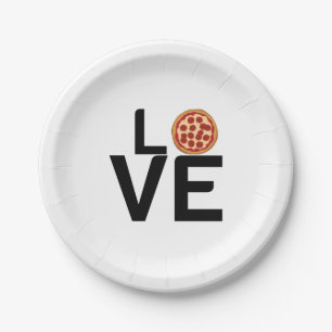 ASSIETTES EN CARTON PIZZA LOVE